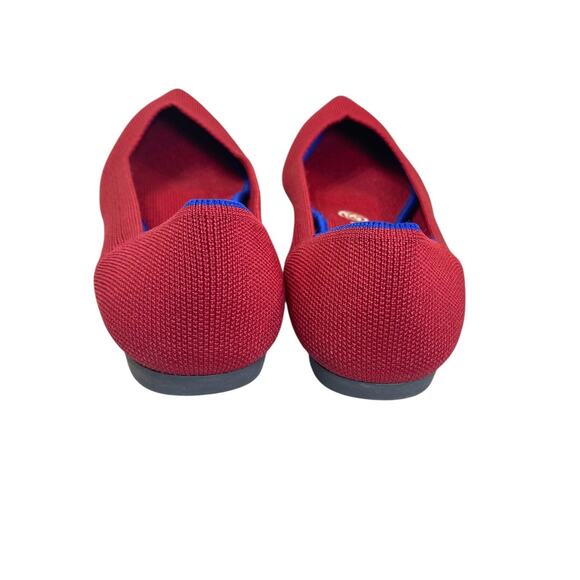 Rothy’s The Point Flats Women’s Size 9 Red Knit Recycled Washable Shoe - Picture 5 of 7
